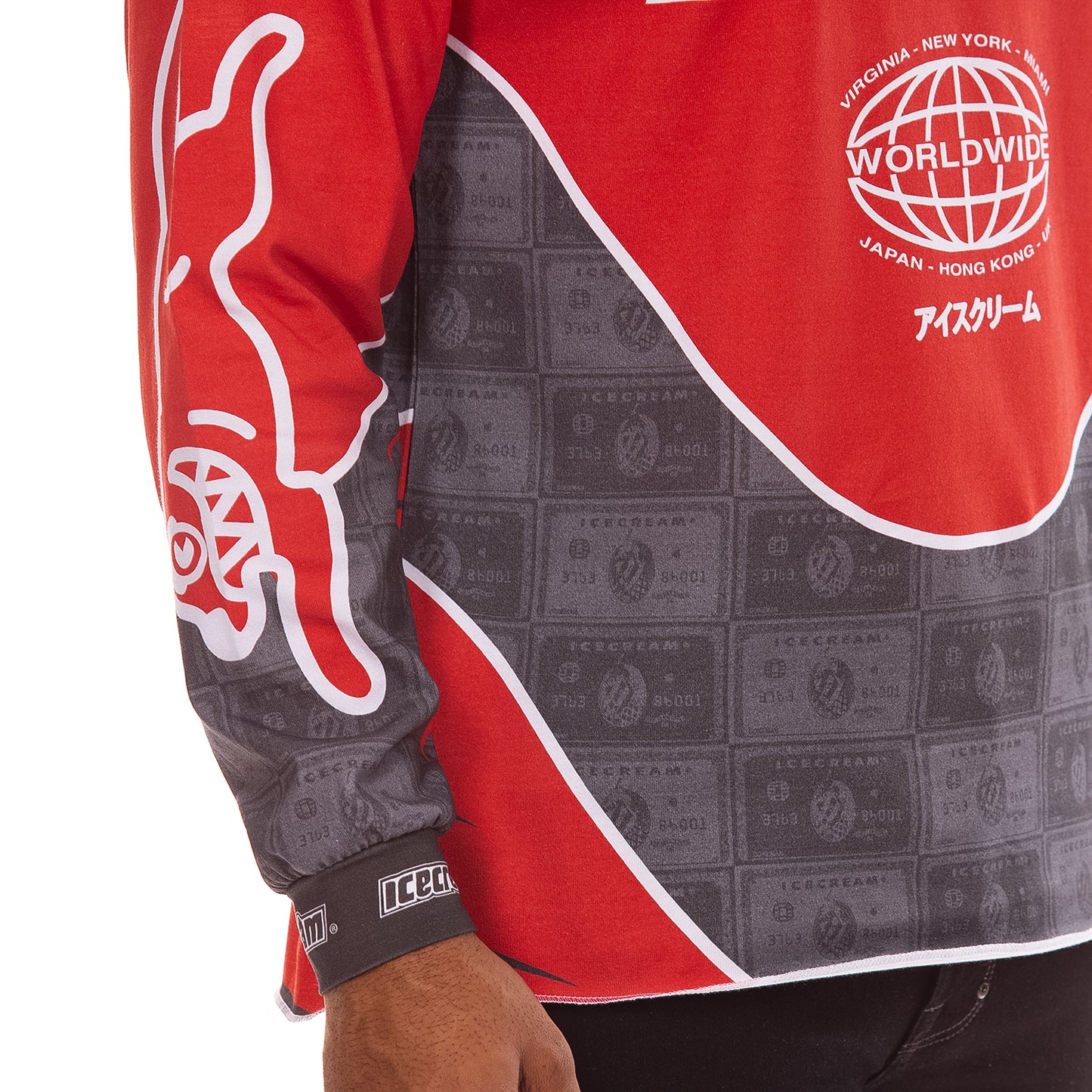Icecream Billionaire Boys Club Worldwide Moto Jersey LS Knit