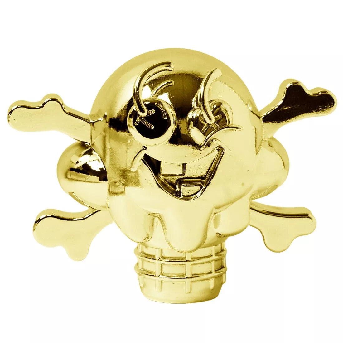 BBC Ice cream Skull Figurines - Unique Decorative Art Pieces (White, Silver, Gold)