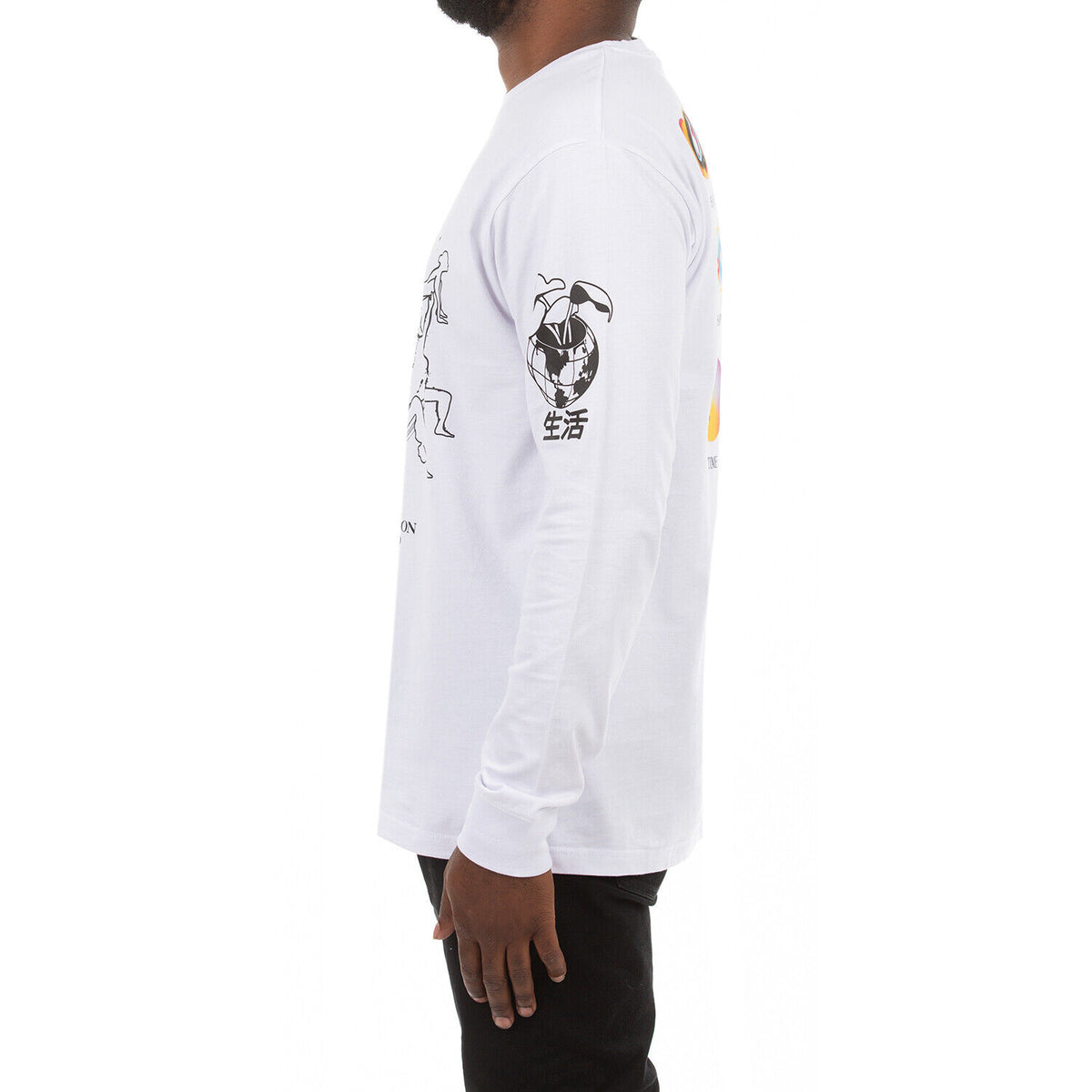 Billionaire Boys Club Men’s Moon Salutation Long Sleeve T-Shirt – White