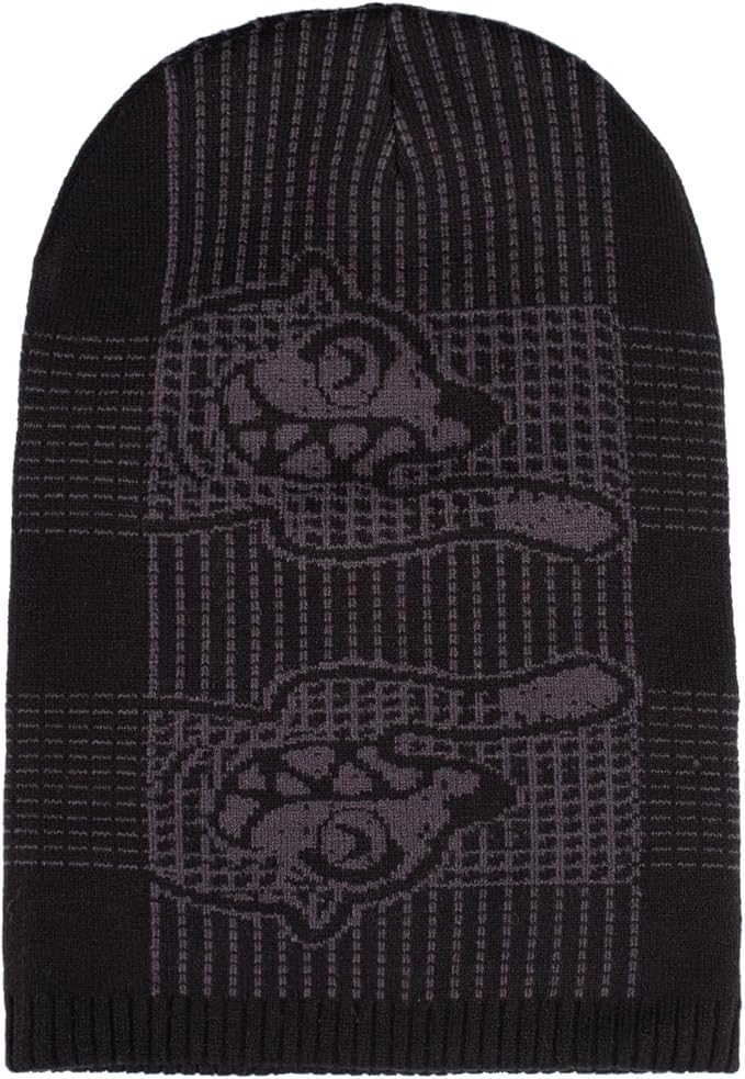 Icecream Balaclava Ski Mask –Warm Knit with Running Dog Design – Unisex Winter Face Mask for Outdoor Activities – Available in Black and White 431-9804