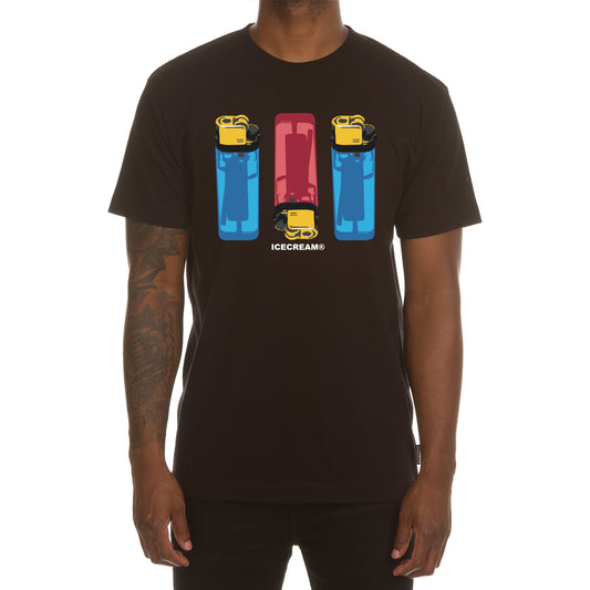 ICECREAM Billionaire Boys Club Clothing Mens T-Shirt BB Flame On Short Sleeve Crew Neck Tee