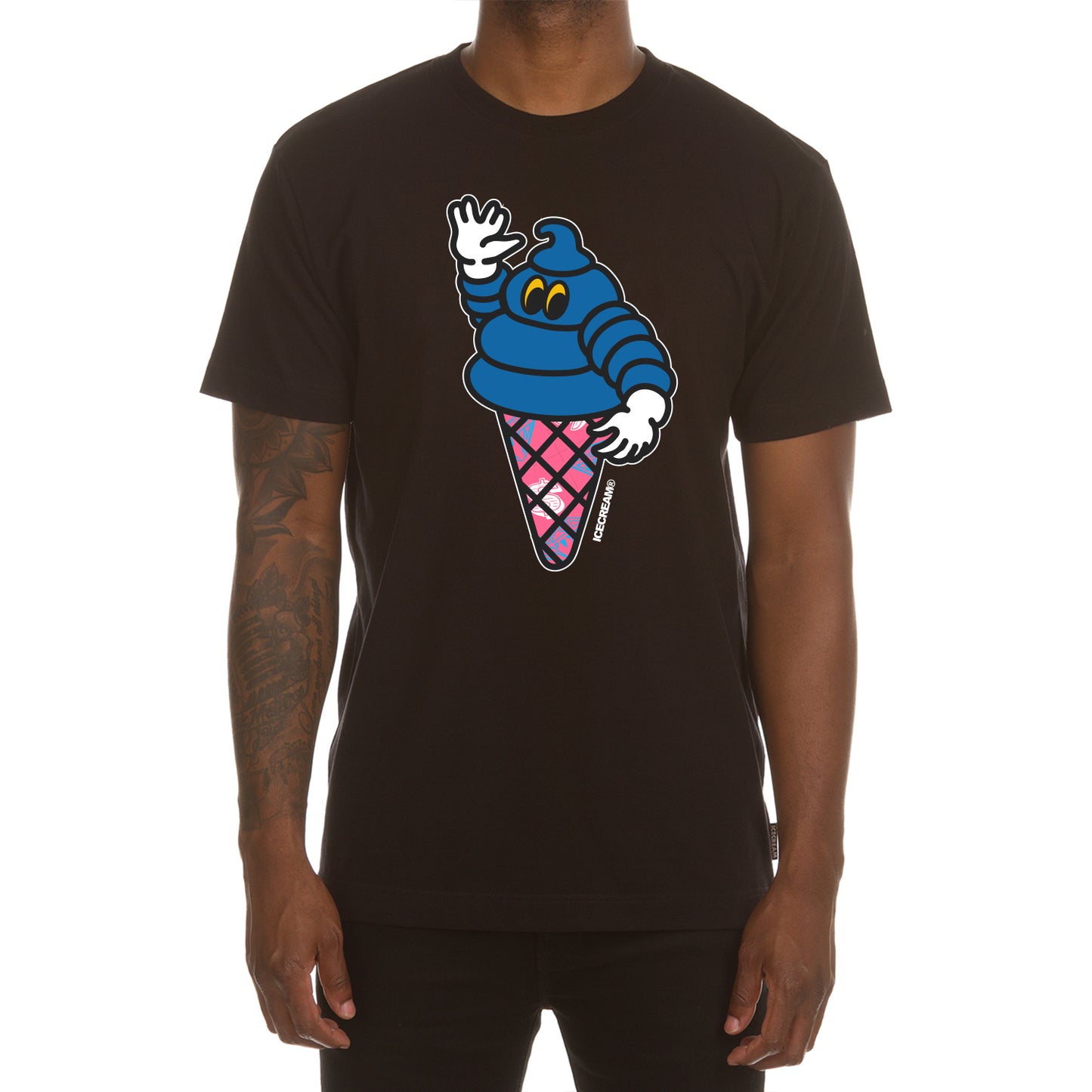 ICECREAM Billionaire Boys Club Clothing Mens T-Shirt BB Puffy Short Sleeve Crew Neck Tee