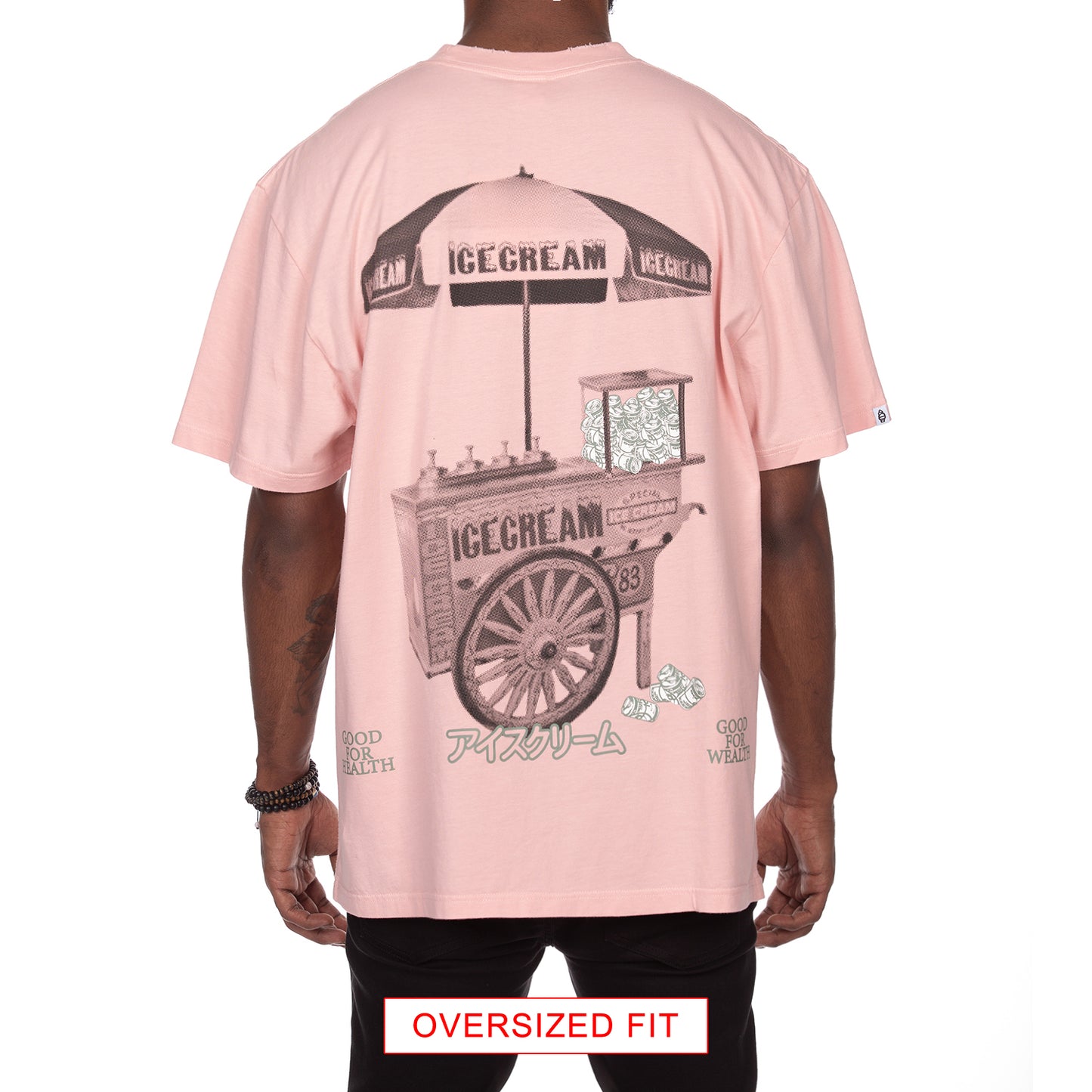 Icecream Billionaire Boys Club Mens Shirt OVERSIZED Cart SS Knit 441-3303