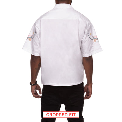 Icecream Billionaire Boys Club Mens Shirt Short Sleeve Cropped fit The Palms SS Woven 441-3600