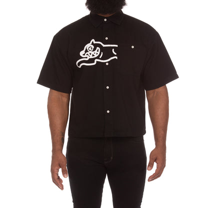 Icecream Billionaire Boys Club Black Dog SS Woven Cropped Shirt
