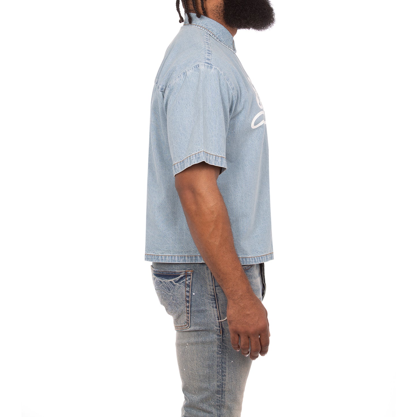 Icecream Billionaire Boys Club Blue Dog SS Woven Cropped Shirt
