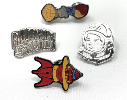 Billionaire Boys Club Accessories BB Arch Logo Tin Box in Silver with 4 Pins