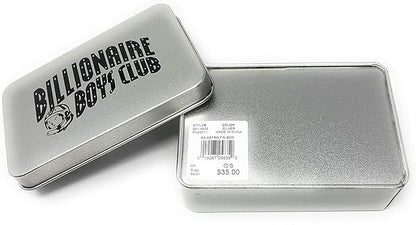 Billionaire Boys Club Accessories BB Arch Logo Tin Box in Silver with 4 Pins
