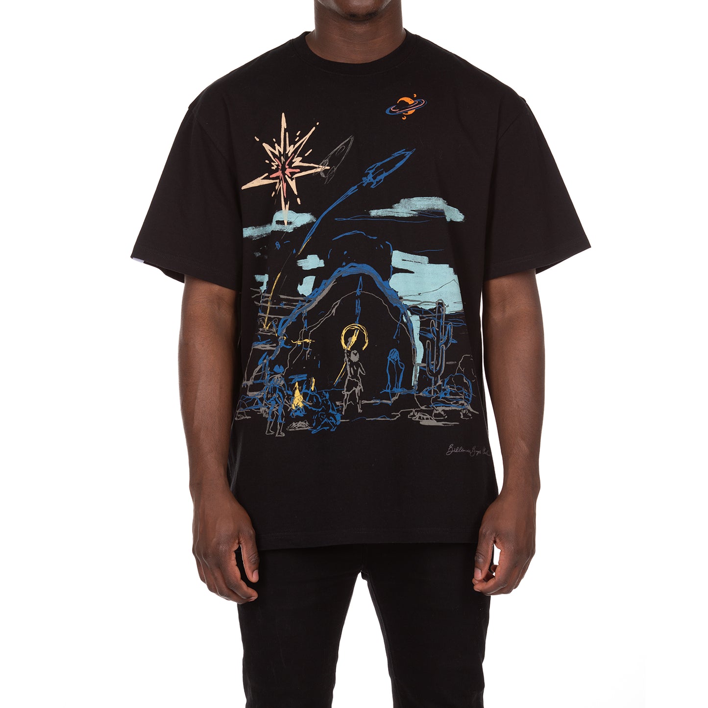 Billionaire Boys Club T-Shirt -Men's Short Sleeve Cosmic Desert Design Tee 831-9308