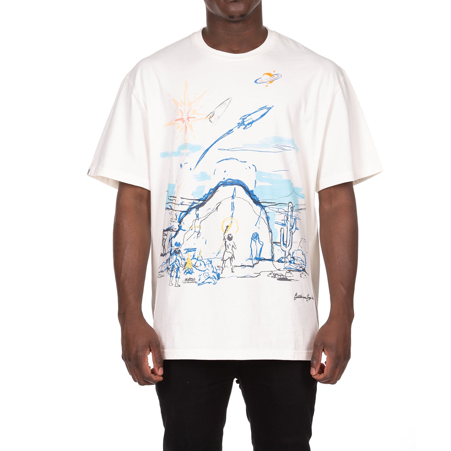 Billionaire Boys Club T-Shirt -Men's Short Sleeve Cosmic Desert Design Tee 831-9308