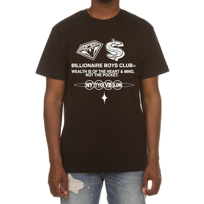 Billionaire Boys Club Mens Shirt Short Sleeve Wealth SS Tee 841-3209