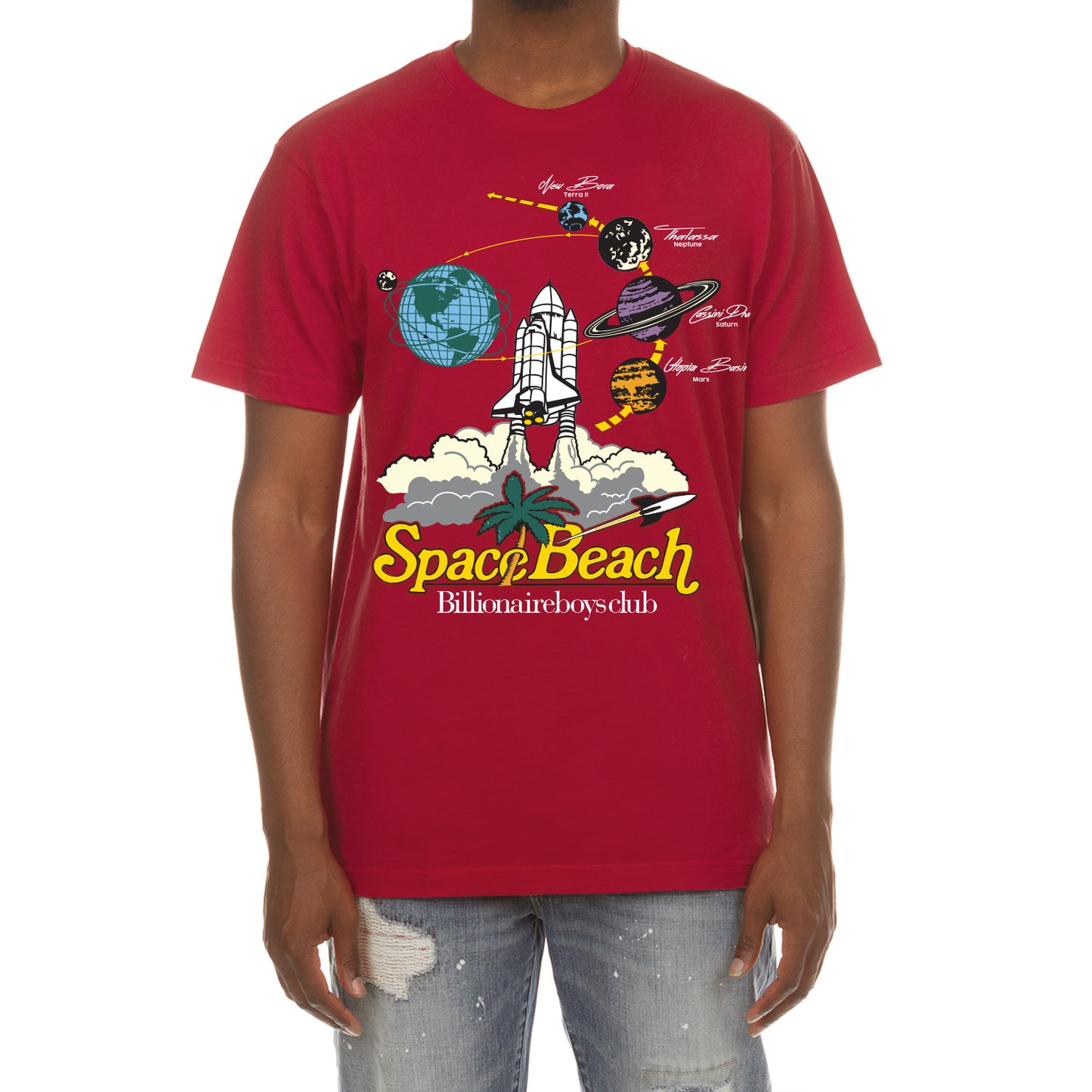 Billionaire Boys Club Clothing Mens T-Shirt BB Space Beach 841-7208