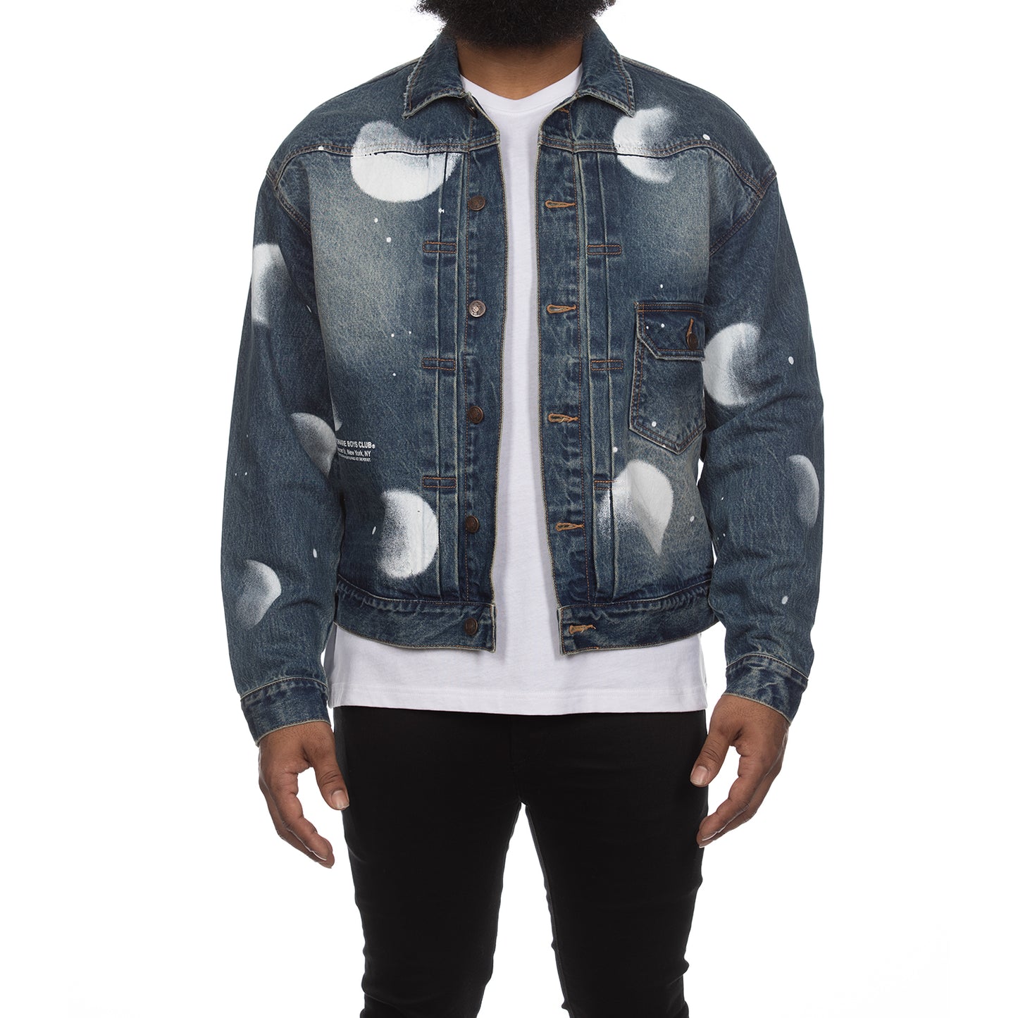 Billionaire Boys Club Clothing men denim jacket  BB Galactica blue jean jacket 841-7400