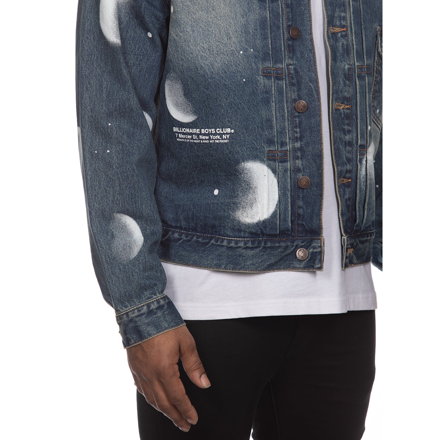 Billionaire Boys Club Clothing men denim jacket  BB Galactica blue jean jacket 841-7400