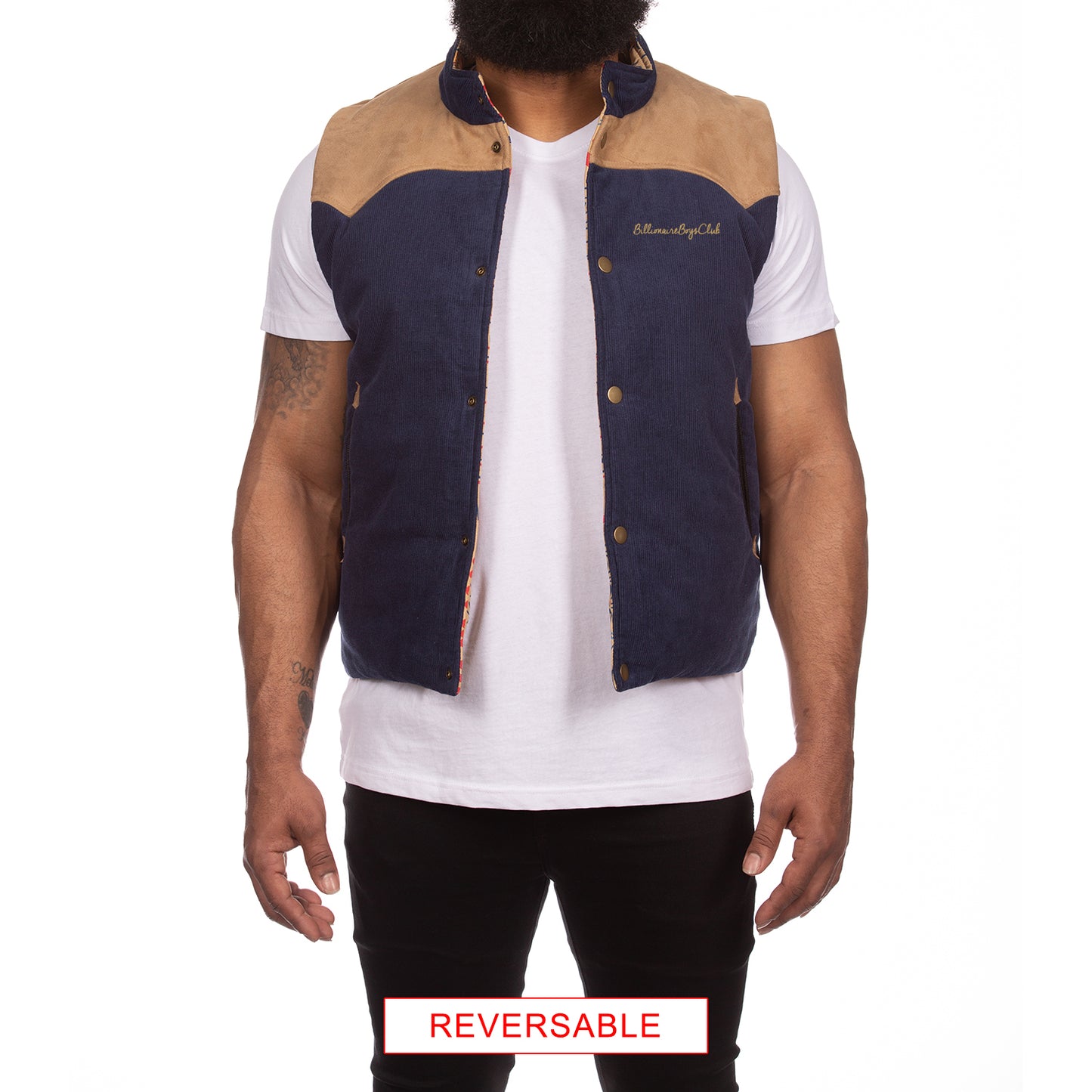 Billionaire Boys Club Men Reversible Vest -BB Canyon- Stylish & Versatile Outerwear 841-8403