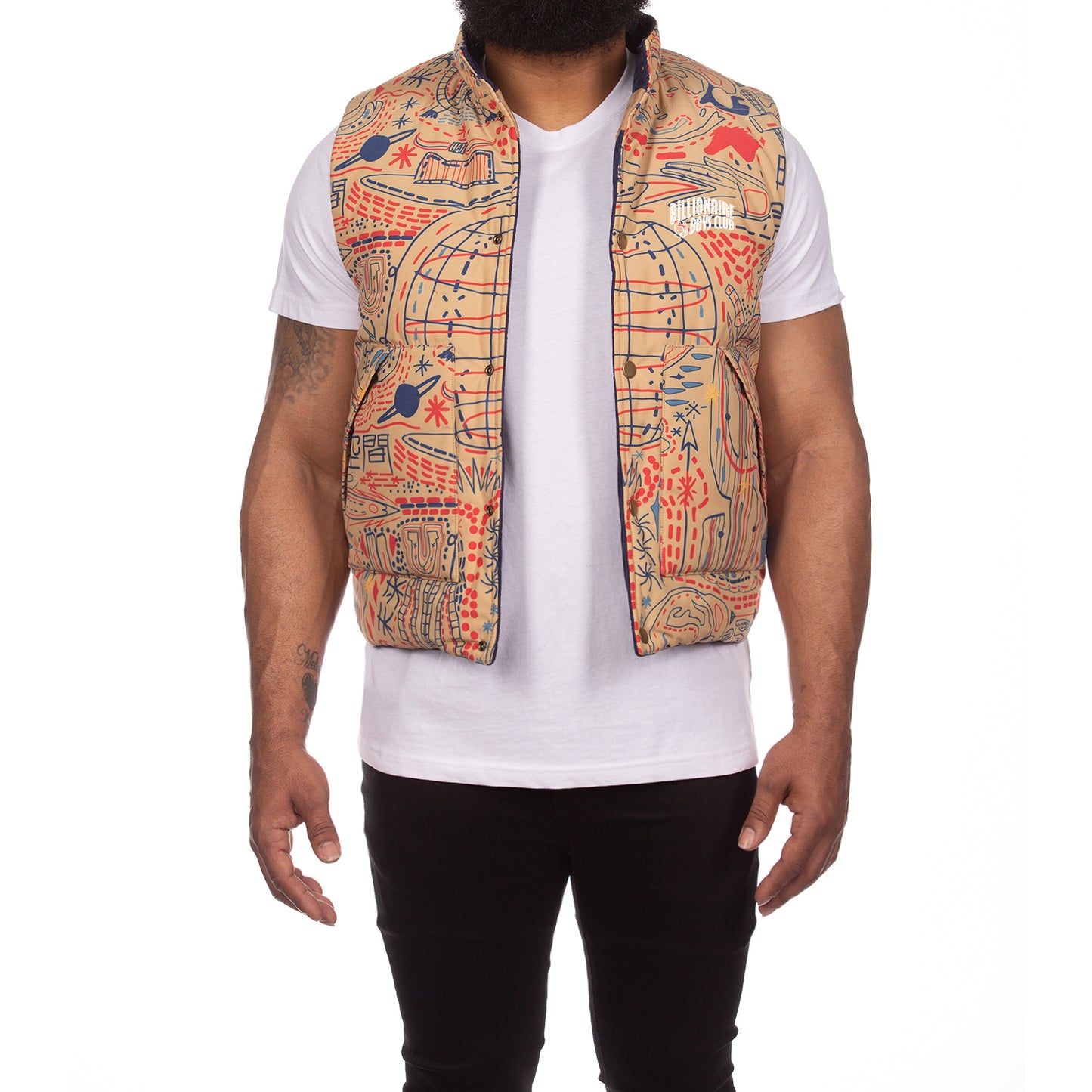 Billionaire Boys Club Men Reversible Vest -BB Canyon- Stylish & Versatile Outerwear 841-8403