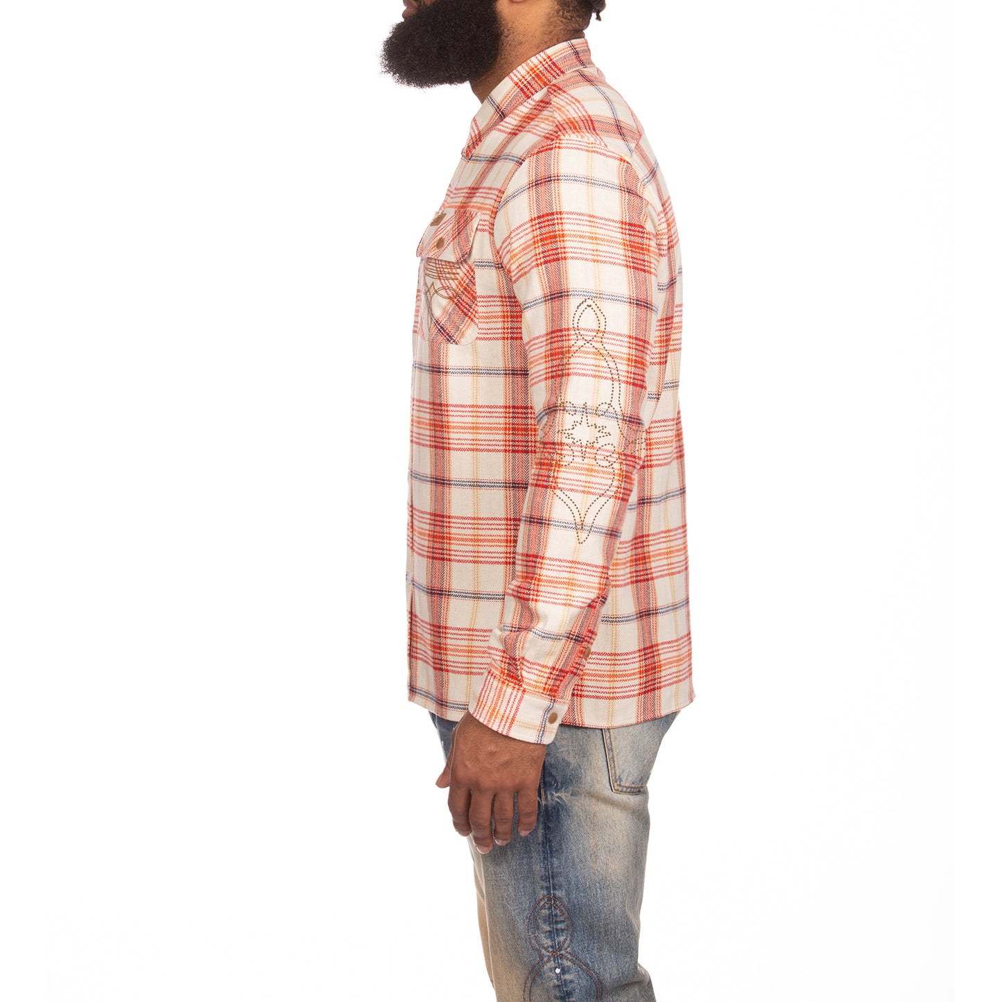 Billionaire Boys Club Mens Shirt - BB Tumbleweed LS Woven Button Up Flannel Shirt 841-8600