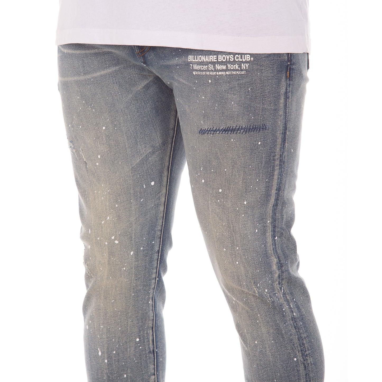 Billionaire Boys Club Jeans - Slim Fit Men's Distressed Denim Pants 841-9106