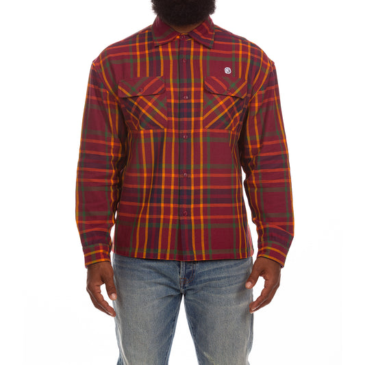 Billionaire Boys Club Plaid Shirt BB Moonshot LS Button Up Woven