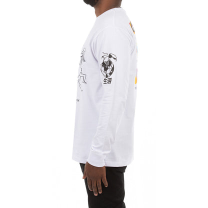 Billionaire Boys Club Men’s Moon Salutation Long Sleeve T-Shirt – White