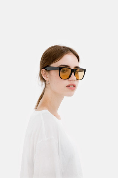 Retrosuperfuture Classic Mustard Seed Sunglasses H0A -Fully Visible Eyes Lenses