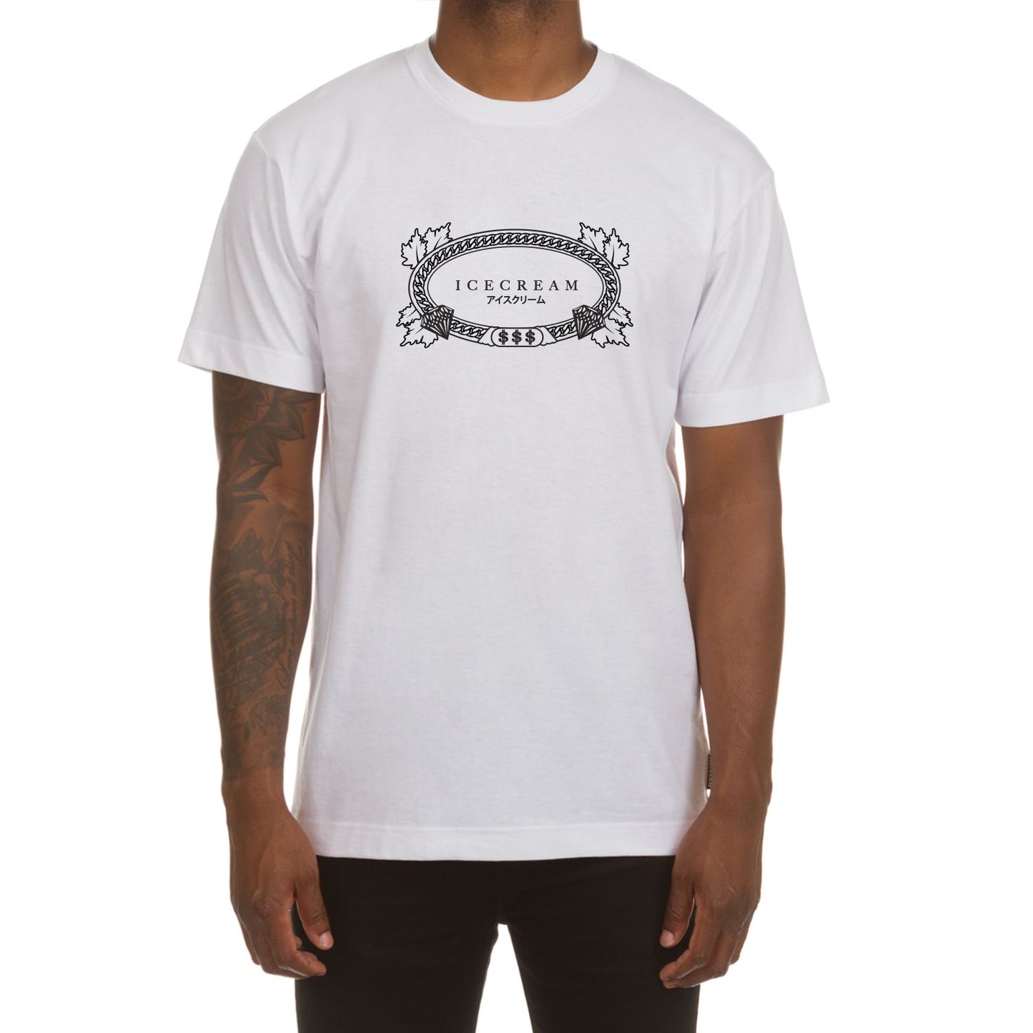 Icecream Billionaire Boys Club Men's T-Shirt Label SS Tee 441-8202