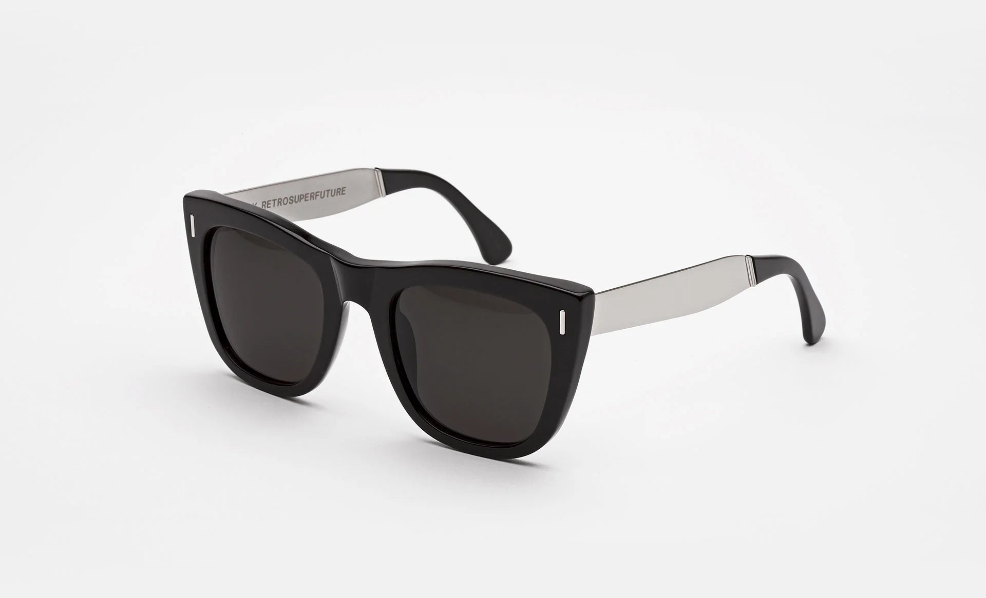 Retrosuperfuture Gals Francis Black Silver Super Model Sunglasses