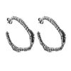 Ciclón"Adonis" Women’s Collection Silver Plated C Shape Earrings with Push Back Closure Fashion Delicate Handmade Stunning Jewellery for Girls