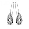 Ciclón “Rosemary" Women’s Collection Silver Plated Stunning Oval Shape Earrings with Fish Hook Closure Delicate Fashion Handmade Jewellery for Girls
