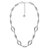 Ciclón"Alba" Silver Plated Chain Link Oval Shape Short Necklace, Adjustable Handmade Fashionable Accessory for Women