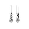 Ciclon "Solano" Women’s Silver-Plated Round Design Long Earring with Fish Hook Closure Classic Fashion Handmade Jewellery for Girl’s