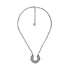 Ciclon "Tulum" Women’s Silver Plated Short Chain Necklace with Punching Pattern design Pendant, it has Lobster Claw Closure, Adjustable Handmade Fashion Jewellery for Girl’s