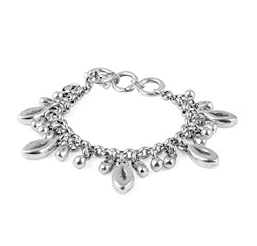 Ciclón "Capella" Women’s Silver Chain Link Bracelet with Multiple Dangling Rounded Shape Pendants, Adjustable Handmade Fashion Jewellery