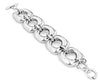 Ciclon Union Bold Chain Silver Plated Adjustable Bracelet with Five Large Links Shaped for Stylish Women Fashion Jewellery
