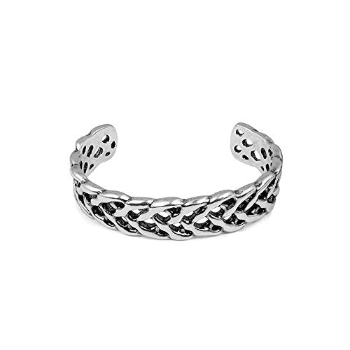 Ciclon "Tulum” Women Open Silver Plated Cuff Bangle Bracelet in Punching Pattern Stunning Fashion Hand-made Jewellery