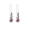Ciclon "Solano" Silver Plated Earrings Fish Hook with a Round Pink Murano Crystal Fashionable Classic looks Dazzling Jewellery for Women