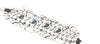 Ciclón "Orthicia" Silver Plated Cuff Adjustable Clasps Closure Metal Bracelet for Women Fashion Jewellery Enhance with Blue Murano Crystal