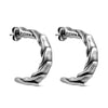 Ciclon "Creole" Women Silver Plated Hoop Earrings in a Decorative Scales Design Created with a Posts closure Classic Dazzling Fashion Jewellery for Girl’s