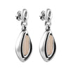 Ciclon "Lira" Gorgeous Metal Silver plated Push-back Closure Stunning Earrings for Women Fashion Jewellery with an Oval Murano Crystal Drop in Pink
