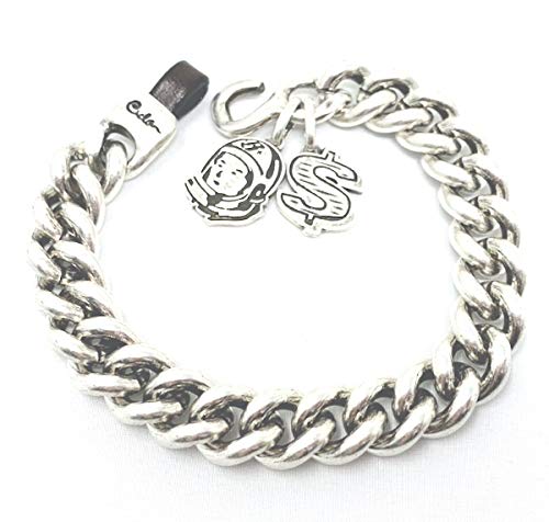 Billionaire Boys Club Bracelet Men’s Silver-Plated Cuban Link Bracelet - Exclusive Ciclon Collaboration