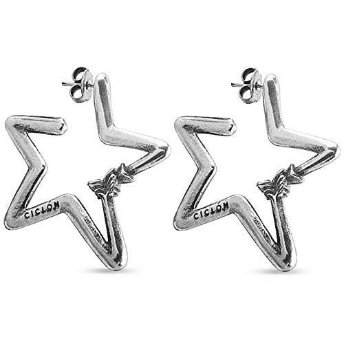 Ciclón"Flella" Gorgeous Women’s Collection Silver Plated Stunning Star Shape Earrings with Push Back Closure Delicate Fashion Handmade Jewellery for Girls