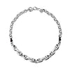 Ciclón"Union" Silver Plated Thick Chain Link Short Necklace, Adjustable Handmade Fashionable Accessory for Women