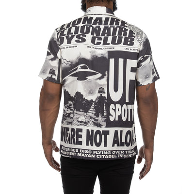 Billionaire Boys Club Clothing Men Woven Shirt BB UFO Short Sleeve Fashion Shirts