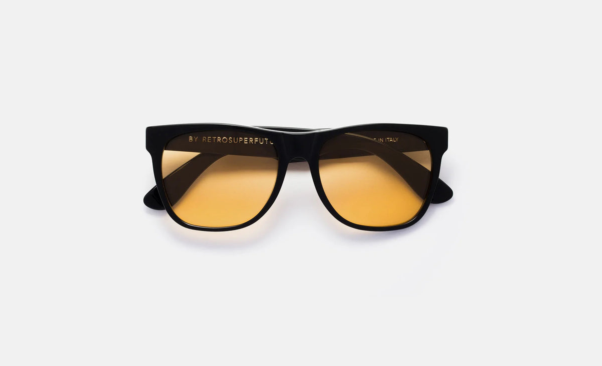 Retrosuperfuture Classic Mustard Seed Sunglasses H0A -Fully Visible Eyes Lenses