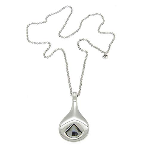 Ciclón"Emotion Collection" Stunning Long Chain Necklace Silver for Women Fashion Jewellery with Swarovski Crystal in Light Grey